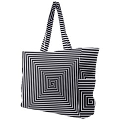 Maze Design Black White Background Simple Shoulder Bag