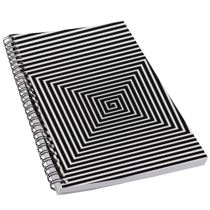 Maze Design Black White Background 5.5  x 8.5  Notebook