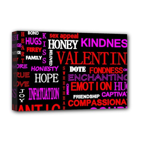 Love Friendship Friends Heart Deluxe Canvas 18  X 12  (stretched)