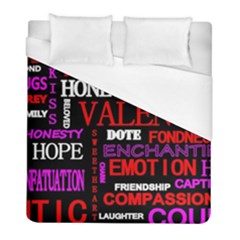 Love Friendship Friends Heart Duvet Cover (full/ Double Size) by HermanTelo