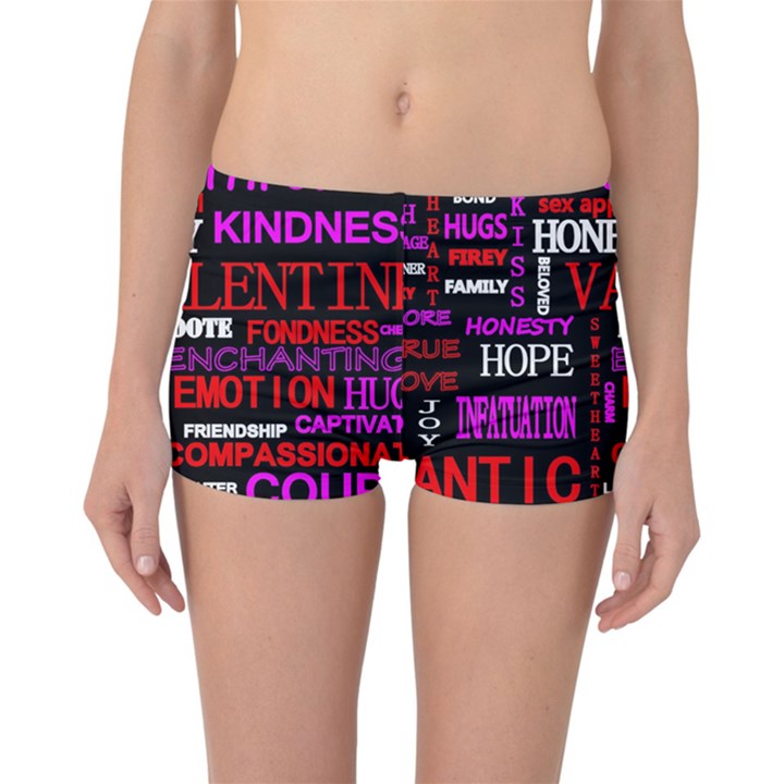 Love Friendship Friends Heart Reversible Boyleg Bikini Bottoms