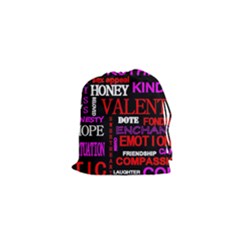 Love Friendship Friends Heart Drawstring Pouch (xs)