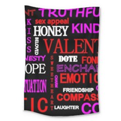 Love Friendship Friends Heart Large Tapestry