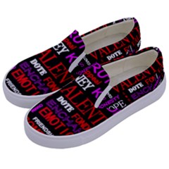 Love Friendship Friends Heart Kids  Canvas Slip Ons