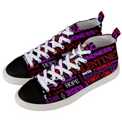 Love Friendship Friends Heart Men s Mid-top Canvas Sneakers