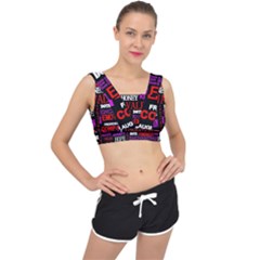 Love Friendship Friends Heart V-back Sports Bra by HermanTelo