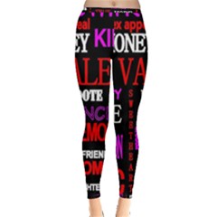 Love Friendship Friends Heart Inside Out Leggings by HermanTelo