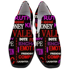 Love Friendship Friends Heart Women Slip On Heel Loafers