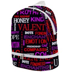 Love Friendship Friends Heart Zip Bottom Backpack