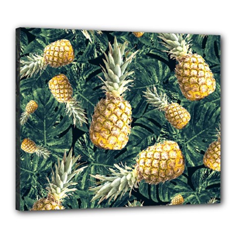 Pattern Ananas Tropical Canvas 24  X 20  (stretched) by kcreatif