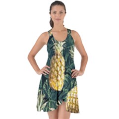 Pattern Ananas Tropical Show Some Back Chiffon Dress by kcreatif