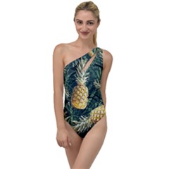 Pattern Ananas Tropical To One Side Swimsuit by kcreatif