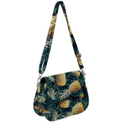 Pattern Ananas Tropical Saddle Handbag