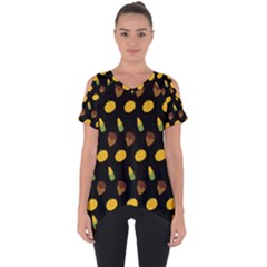 Pumpkin Cut Out Side Drop Tee by designsbymallika