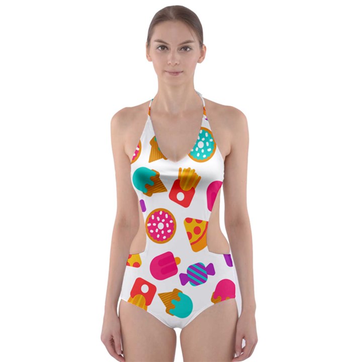 CANDIES ARE LOVE Cut-Out One Piece Swimsuit