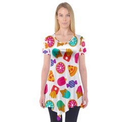 Candies Are Love Short Sleeve Tunic  by designsbymallika