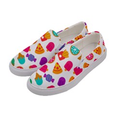 Candies Are Love Women s Canvas Slip Ons by designsbymallika