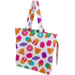 Candies Are Love Drawstring Tote Bag by designsbymallika