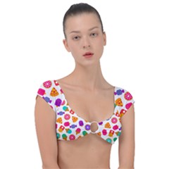 Candies Are Love Cap Sleeve Ring Bikini Top