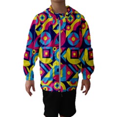 Doodle Pattern Kids  Hooded Windbreaker by designsbymallika