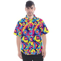 Doodle Pattern Men s Short Sleeve Shirt