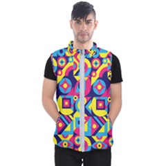 Doodle Pattern Men s Puffer Vest by designsbymallika