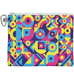 Doodle Pattern Canvas Cosmetic Bag (xxxl) by designsbymallika