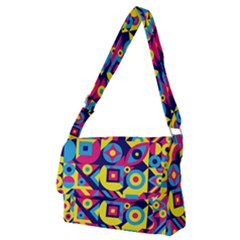 Doodle Pattern Full Print Messenger Bag (m)