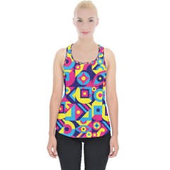 Doodle Pattern Piece Up Tank Top by designsbymallika