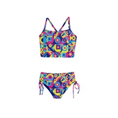 Doodle Pattern Girls  Tankini Swimsuit by designsbymallika