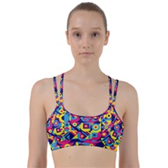 Doodle Pattern Line Them Up Sports Bra by designsbymallika