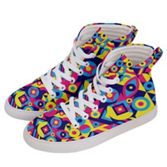 Doodle Pattern Women s Hi-top Skate Sneakers by designsbymallika