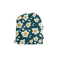 Wanna Have Some Egg? Drawstring Pouch (medium) by designsbymallika