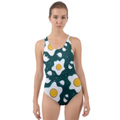 Wanna Have Some Egg? Cut-out Back One Piece Swimsuit by designsbymallika