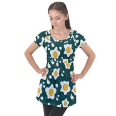 Wanna Have Some Egg? Puff Sleeve Tunic Top by designsbymallika