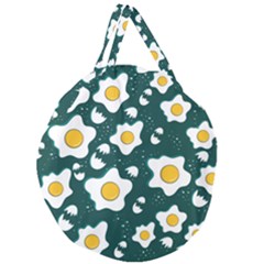 Wanna Have Some Egg? Giant Round Zipper Tote by designsbymallika