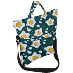 Wanna Have Some Egg? Fold Over Handle Tote Bag by designsbymallika