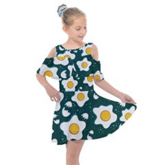 Wanna Have Some Egg? Kids  Shoulder Cutout Chiffon Dress by designsbymallika