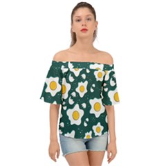 Wanna Have Some Egg? Off Shoulder Short Sleeve Top