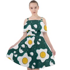 Wanna Have Some Egg? Cut Out Shoulders Chiffon Dress