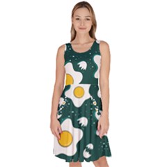 Wanna Have Some Egg? Knee Length Skater Dress With Pockets