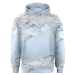 Blue Marble Print Men s Overhead Hoodie