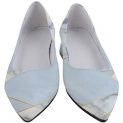 Blue Marble Print Women s Block Heels 