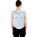 BLUE MARBLE PRINT Crew Neck Crop Top View2