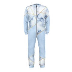 Blue Marble Print Onepiece Jumpsuit (kids) by designsbymallika