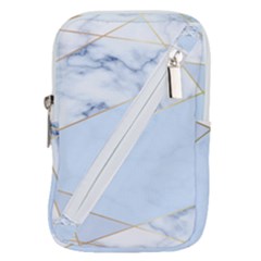 Blue Marble Print Belt Pouch Bag (small)