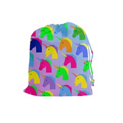 Unicorn Love Drawstring Pouch (large) by designsbymallika