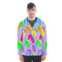 Unicorn Love Men s Hooded Windbreaker