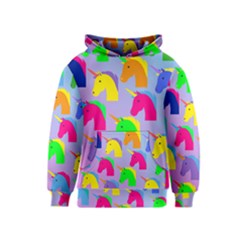 Unicorn Love Kids  Pullover Hoodie by designsbymallika