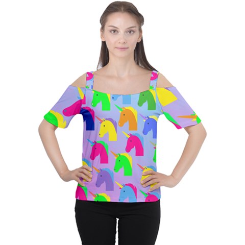 Unicorn Love Cutout Shoulder Tee by designsbymallika